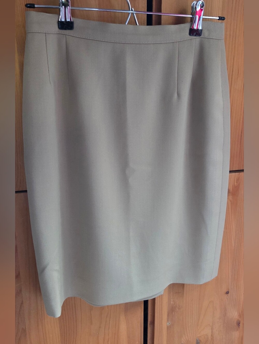 Vintage Giorgio Armani Collection Tan Wool Blend Pencil Skirt Size 8